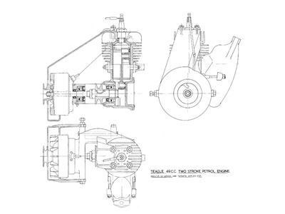 Moteur à deux temps 49cc